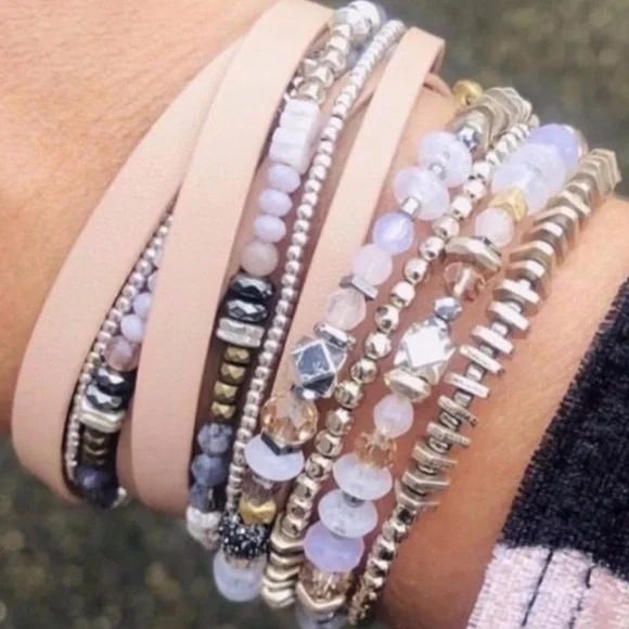 Stella & Dot | Retired Mixed Metal Bangle Wrap Keely Bracelet - Picture 6 of 8